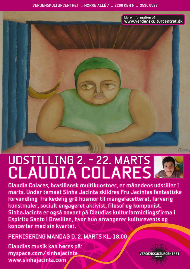 Cartaz da exposição Sinhá Jacinta no Verdenskulturcentret, Copenhague