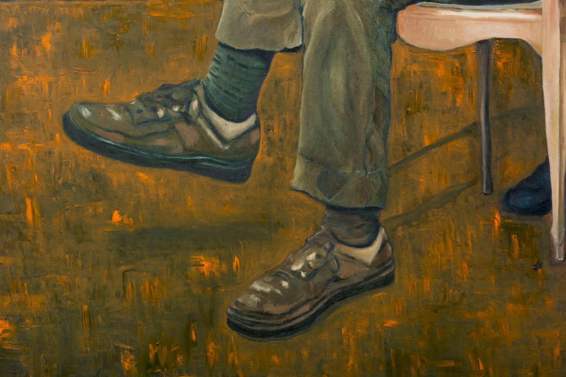 Coleção Mastrobuono — sapatos sobre o chão ocre, detalhe