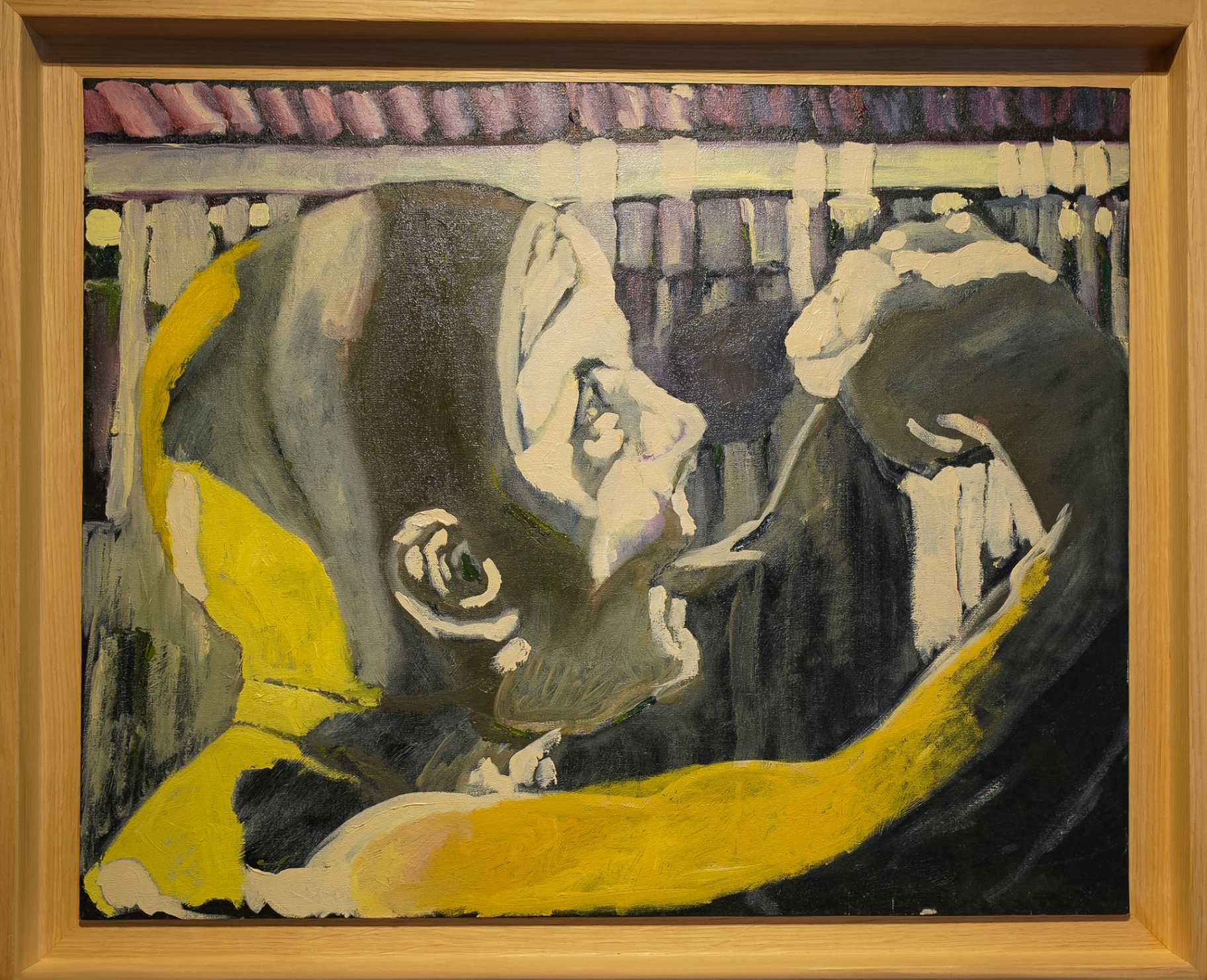 John Cabeça de Lobo — figuras em cinza e amarelo